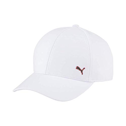 21BnIYye4HL.jpg PUMA Gorra deportiva para niña (niños grandes) Blanco brillante