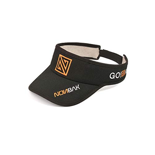 310b6Jez8CL.jpg Nonbak Visera/Visor Unisex Talla única Muy Ligera Running, Deportes Outdoor Negra-naranja