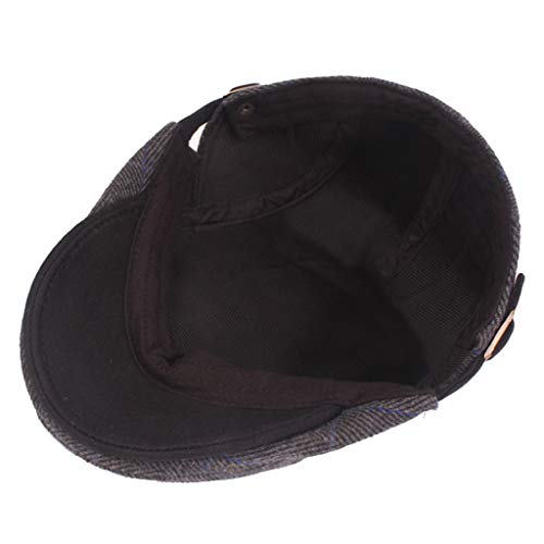 31241lxfD9L.jpg MOVERV Hombre Boinas al Aire Libre del Algodón Gorra de Béisbol Sección Delgada de Sombrero de Sol de Deport Gorra Cap para Unisexo Negro Negro-S-421