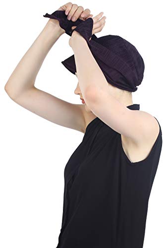 312FwtS4YzL.jpg Deresina Gorra Estilo Casual anudable por detrás para pérdida de Cabello Mora