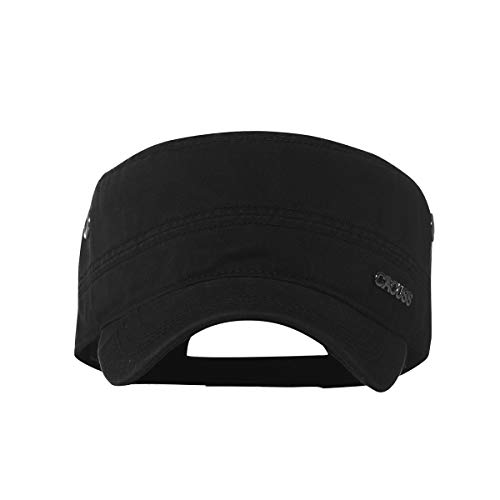 317Bl2Jc0nL.jpg CACUSS Gorra Militar 100% Algodón Robusta Gorra Plana Ajustable Army Sun Gorra de Senderismo Unisex Gorra de Béisbol Noir