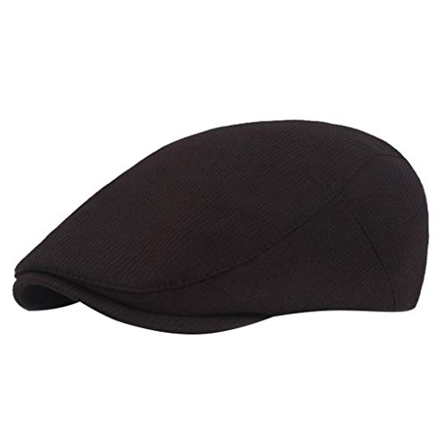 31Hkn2BmqUwL.jpg MOVERV Sombrero Hombre Cálido y Confortable Boinas de Hombre Invierno Diseño Retro Boina de Hombre Algodón Sombrero Hombre Invierno Gorra Boina Negro-S-416