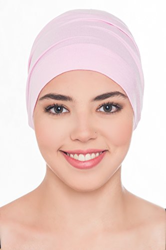 31MJgv5jbrL.jpg Deresina Gorro de bambú Unisex para quimio Uso en Interior (Daisy Pink)