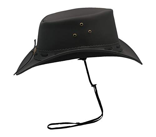 31PAelg5eGL.jpg Walker and Hawkes Sombrero impermeable de piel de vacuno Negro