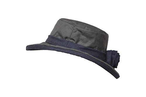 31YliFT2QXL.jpg Walker and Hawkes Windsor Rose Gorro Encerado Mujer ala Ancha con una Rosa
