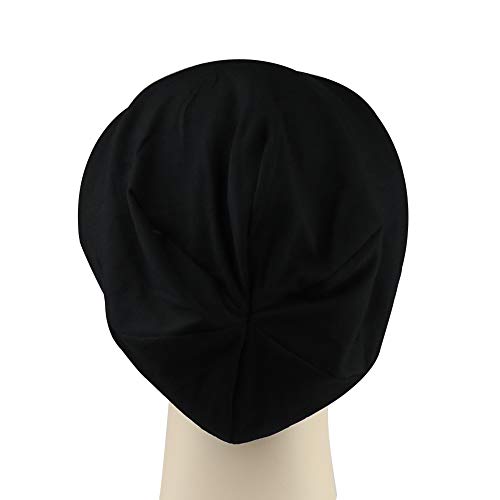 31gXUQ4PAGL.jpg Niñas Raso Forrado Slouchy Gorrita Tejida con Prima Banda elástica Negro
