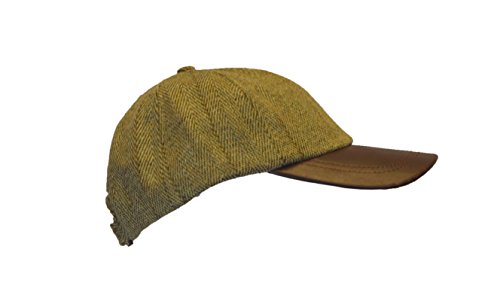 31lGrOpiY7L.jpg Walker and Hawkes Gorra de béisbol para niños Derby Tweed de piel talla única Salvia Claro