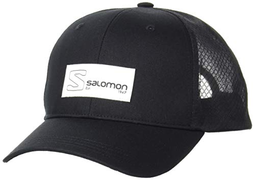 31nYAERD5NL.jpg Salomon Trucker Curved Cap - Gorra Unisex Adulto Black