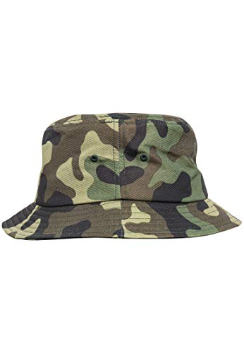 31oOJxIayVL.jpg Flexfit Camo Bucket Hat 5003CB Streetwear Sombrero Verde Camuflaje