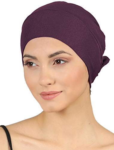 31p6UyM2c2L.jpg Deresina Gorro Unisex anudable por detras Tejido Doble Capa para quimio Mulberry