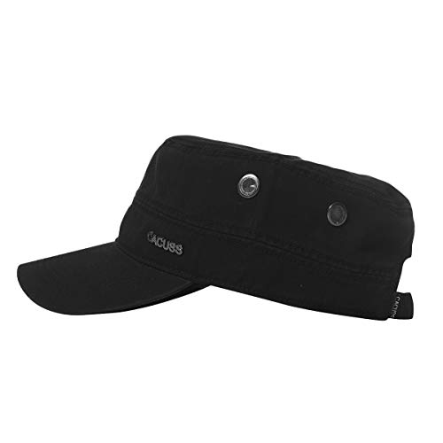 31qQTghZ-fL.jpg CACUSS Gorra Militar 100% Algodón Robusta Gorra Plana Ajustable Army Sun Gorra de Senderismo Unisex Gorra de Béisbol Noir