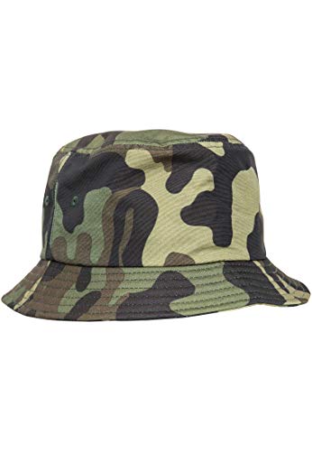 31uPnB4LwuL.jpg Flexfit Camo Bucket Hat 5003CB Streetwear Sombrero Verde Camuflaje