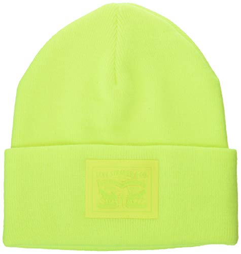 31wDlWDuXXL.jpg Levi's 2 Horse Patch Logo Beanie Orejeras Unisex Adulto Amarillo