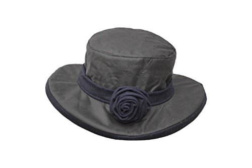 31xW7ddpEUL.jpg Walker and Hawkes Windsor Rose Gorro Encerado Mujer ala Ancha con una Rosa