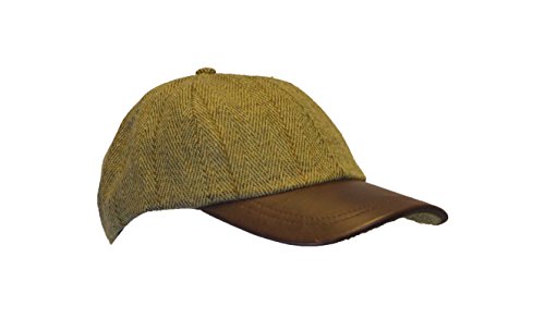 31ylH2C6bEL.jpg Walker and Hawkes Gorra de béisbol para niños Derby Tweed de piel talla única Salvia Claro