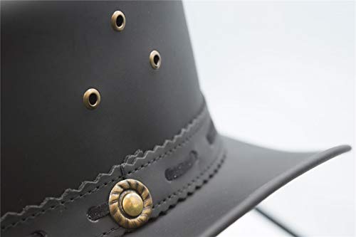 31zIqD6KXlL.jpg Walker and Hawkes Sombrero impermeable de piel de vacuno Negro