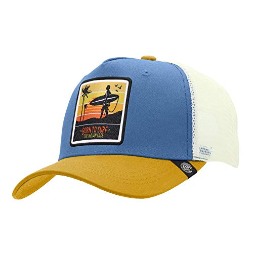 41-Ax7mbpbL.jpg The Indian Face Born To Surf Gorra de béisbol Unisex Adulto Azul