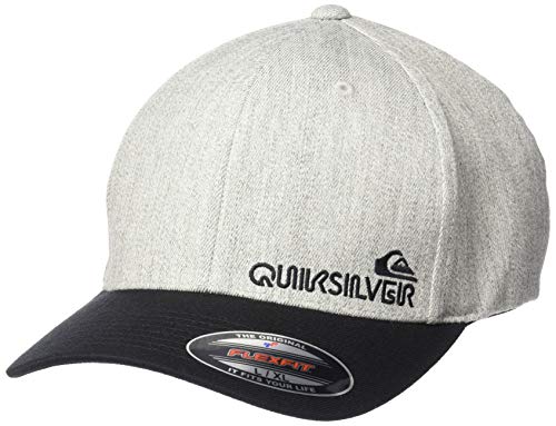 410nuIxJb1L.jpg Quiksilver Sombrero Sidestay para hombre Gris claro