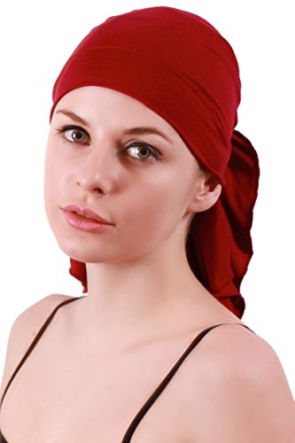 411TbfK4yXL.jpg Deresina Headwear Bufanda para Mujer Borgoña
