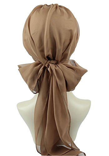 411Z0jQa9yL.jpg FocusCare La quimioterapia para cancer turbante mujeres Cómodo tejido de bambu Headwear Pure Brown