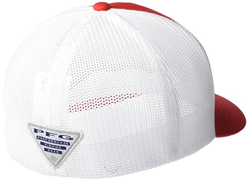 411orxtlrOL.jpg Columbia PFG Mesh Fish Flag Ball Cap - Gorra Unisex Adulto Chispa Roja Blanco US Fish