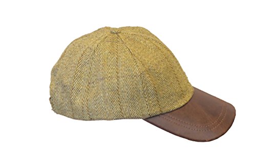 4126zKTHzoL.jpg Walker and Hawkes Gorra de béisbol para niños Derby Tweed de piel talla única Salvia Claro