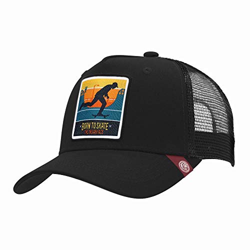 412BN9JKuf4L.jpg The Indian Face Born To Skate Gorra de béisbol Unisex Adulto Negro