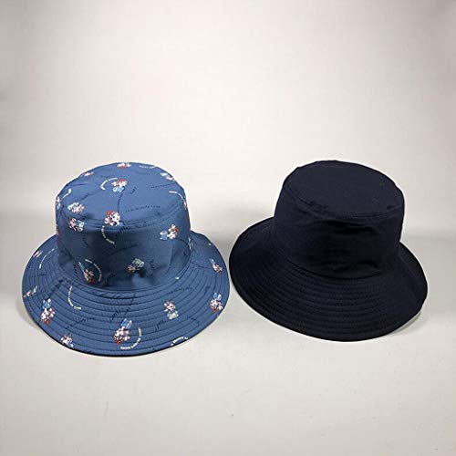 413PS6c6reL.jpg Negro Pamela Sombrero Niña Casual Doble Cara Plegable Plegable Doble Cara Vestir Visera Sombrero Enrollable Lindo y Respirable Al Aire Libre Camping Viajar Sombrero Verano Playa Sombrero Azul