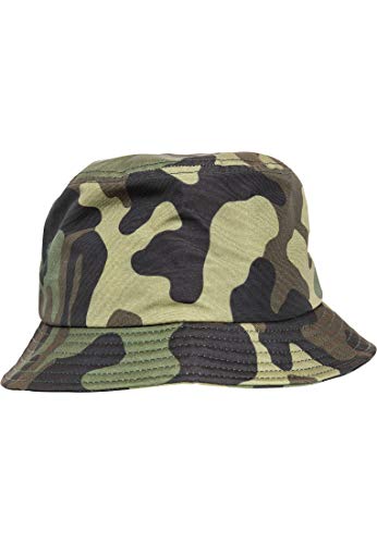 414aM2C3R7L.jpg Flexfit Camo Bucket Hat 5003CB Streetwear Sombrero Verde Camuflaje