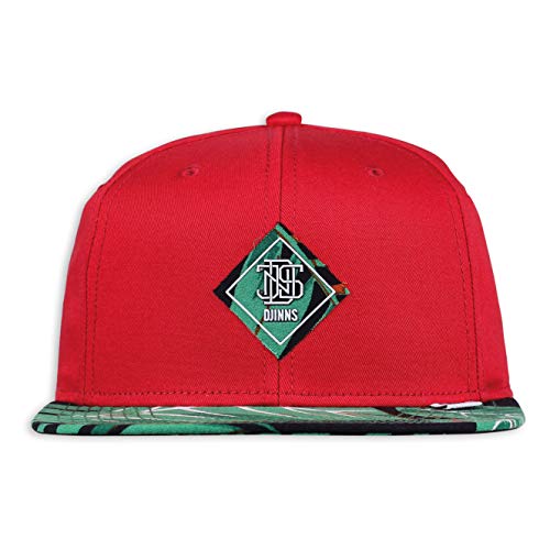 4151K5T51pL.jpg Djinns Gorra Snapback New Reversed de baseball plana Rojo