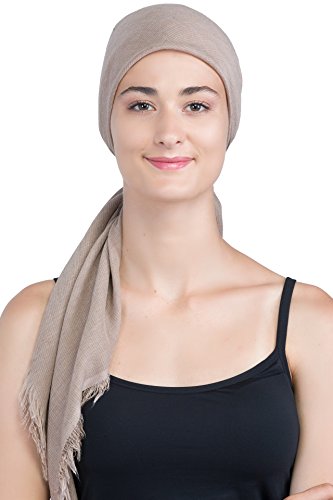 415ZyMXZM0L.jpg Deresina Pañuelo para la Cabeza para quimio Ultra Suave Floral Cream