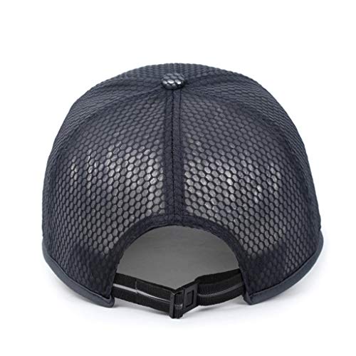 416PXy9q4qL.jpg Negro Gorra de Golf Gorra de Beisbol Moda Tapa de Color Sólido con Ancho Ajustable Sombreros Deportes de Algodón Malla Transpirable Gorra Sombreros de Sol Gorras Cámping Senderismo Pesca Bádminton Negro