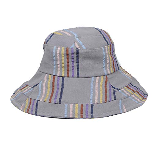 416z9qVYN4L.jpg Mujer Pamela Sombrero Dama Elegant Impresión Sombrero Ajustable Enrollable Respirable Malla Pescador Playa Gorra Senderismo Camping Sombrero ala Ancha Gorra Plegable Gorra Gris