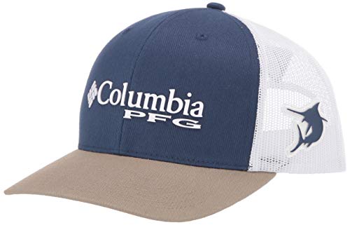 417JVzWULhL.jpg Columbia PFG Mesh Snap Back Ball Cap - PFG - Tapa de Bola Trasera de Malla Mujer Carbono Blanco Colmillo Marlin