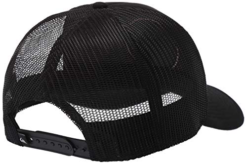 418BDuXEguL.jpg Quiksilver Sombrero de camionero con logotipo de malla para hombre Negro California