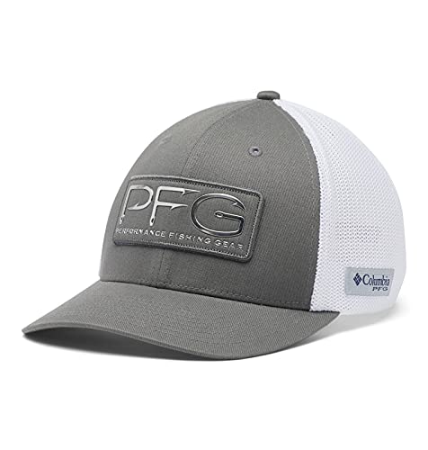 418dpRlNTmS.jpg Columbia PFG Mesh Hooks Ball Cap - PFG - Gorra de Malla con Ganchos Unisex Adulto Titanium Silver