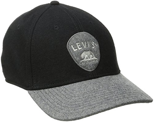 418jzJaYzuL.jpg Levis de hombre Solid Gorra diseño de Melton lana gorra de béisbol Negro