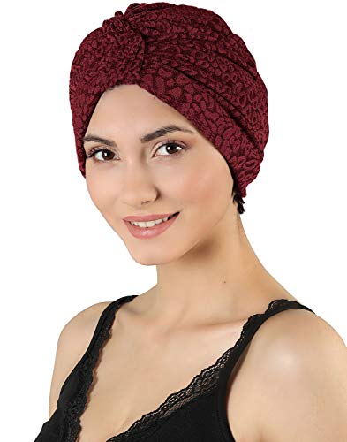 Deresina Turbante W Con Perline Per Caduta Capelli - Copricapo Morbido Per Chemioterapia E Alopecia