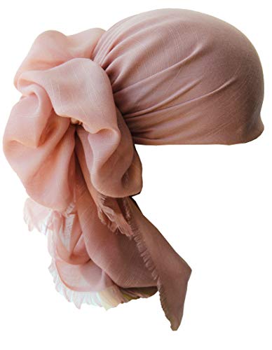 419WqRyS1WL.jpg Deresina Pañuelo para la Cabeza para quimio Ultra Suave Rose Quartz con bordes