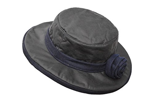 419gcD7URwL.jpg Walker and Hawkes Windsor Rose Gorro Encerado Mujer ala Ancha con una Rosa