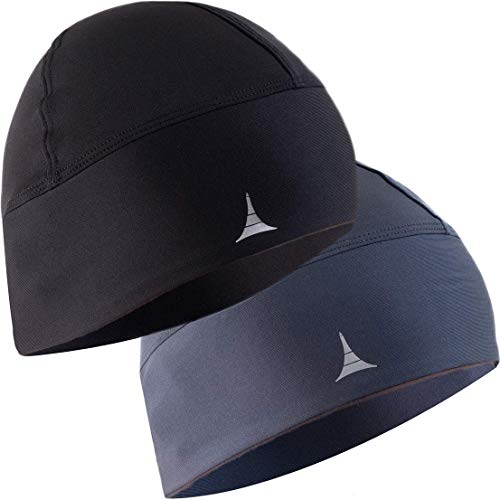 419iAYeNHOL.jpg French Fitness Revolution - Gorro para Casco Skull Cap - Absorbe Sudor y Humedad Elástico Térmico Transpirable Mantiene Seco Gorro Ciclismo de Cabeza Debajo Cascos Máximo Rendimiento Paquete de 2 - Negro & Gris