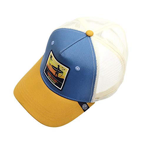 419iHnaRK1L.jpg The Indian Face Born To Surf Gorra de béisbol Unisex Adulto Azul
