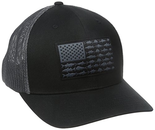 419wnGkt-CL.jpg Columbia PFG Malla Bola Cap Unisex Color Negro Bandera de Pescado