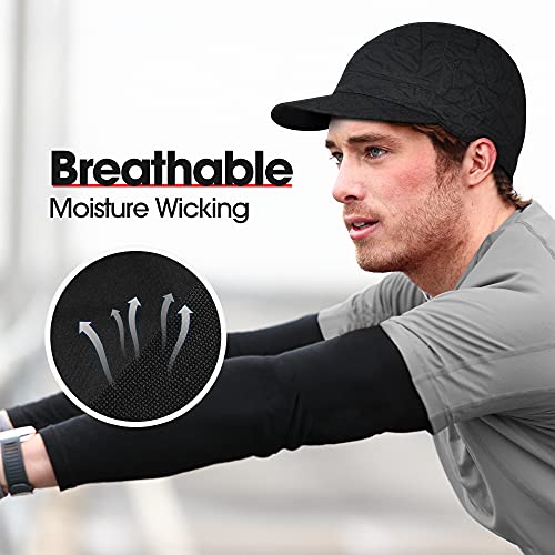 41ANlXEoOiS.jpg Arcweg Gorra de Casco de Ciclismo para Hombres UPF 50+ Negro