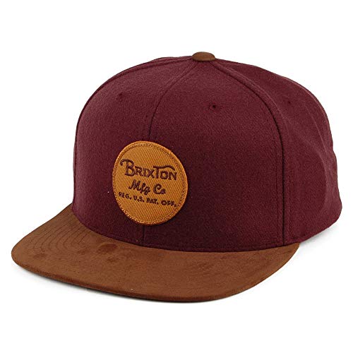 41AR3ifRVtL.jpg BRIXTON Gorra Snapback Wheeler Burdeos Marrón Burdeos
