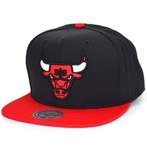 Mitchell & Ness Gorra BH78FL Chicago Bulls, color negro y rojo