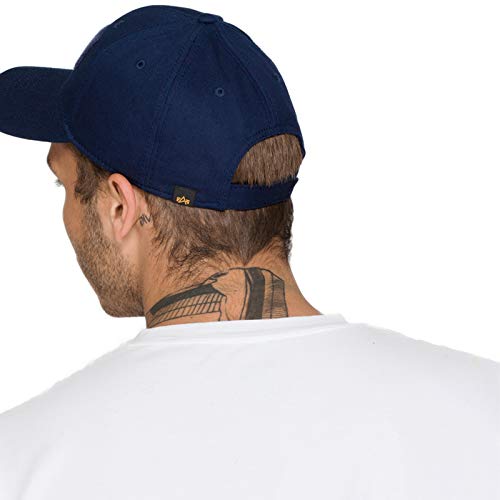 41Bh1MXb30L.jpg Alpha Industries VLC Streetwear 168903 Gorra ajustable Azul
