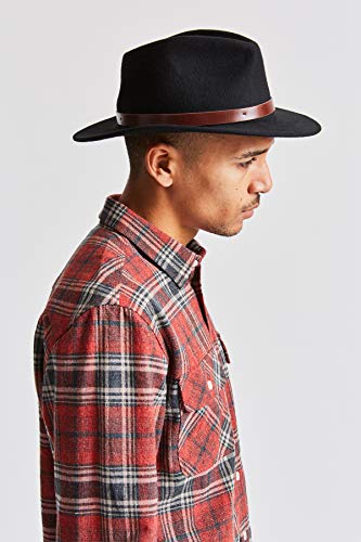 41Bx3b4foPL.jpg BRIXTON Hat Messer Black Brown