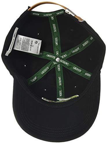 41E8bCeCwjL.jpg Lacoste Gorra para Hombre Black Negro