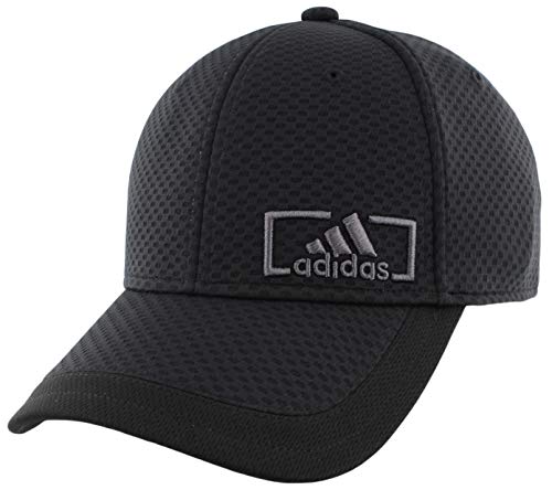 41EY0SvZAPL.jpg Adidas Gorra Estructurada De Ajuste Elástico Para Hombre negro